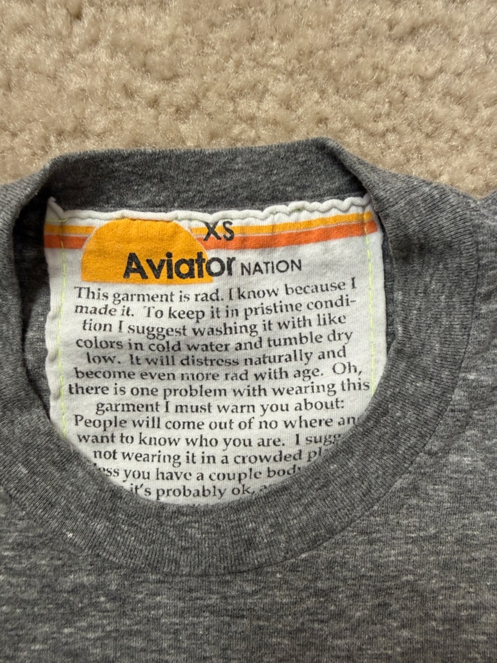 Aviator Nation Kids Gray Tee with Yellow Smiley Pocket Graphic - Picture 3 of 4